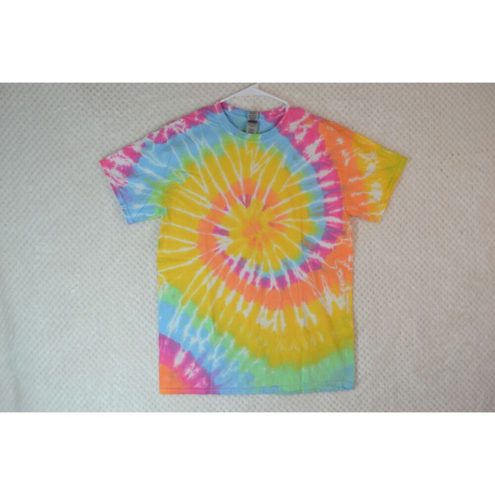 Tie Dye Unisex Medium Multicolor Pastel Spiral Short Sleeve T-Shirt